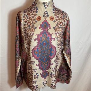 Floral Patterned Sweater - Multicolor